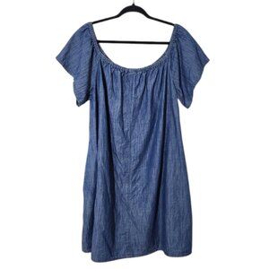Lane Bryant Blue Chambray Denim Dress Size 18/20 Plus Size Chambray Dress